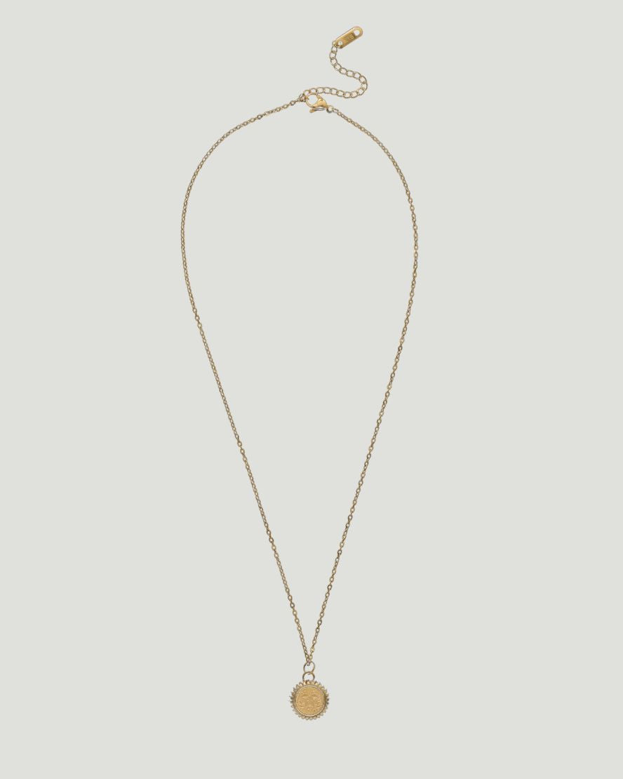 Aries Zodiac Charm Necklace in Gold