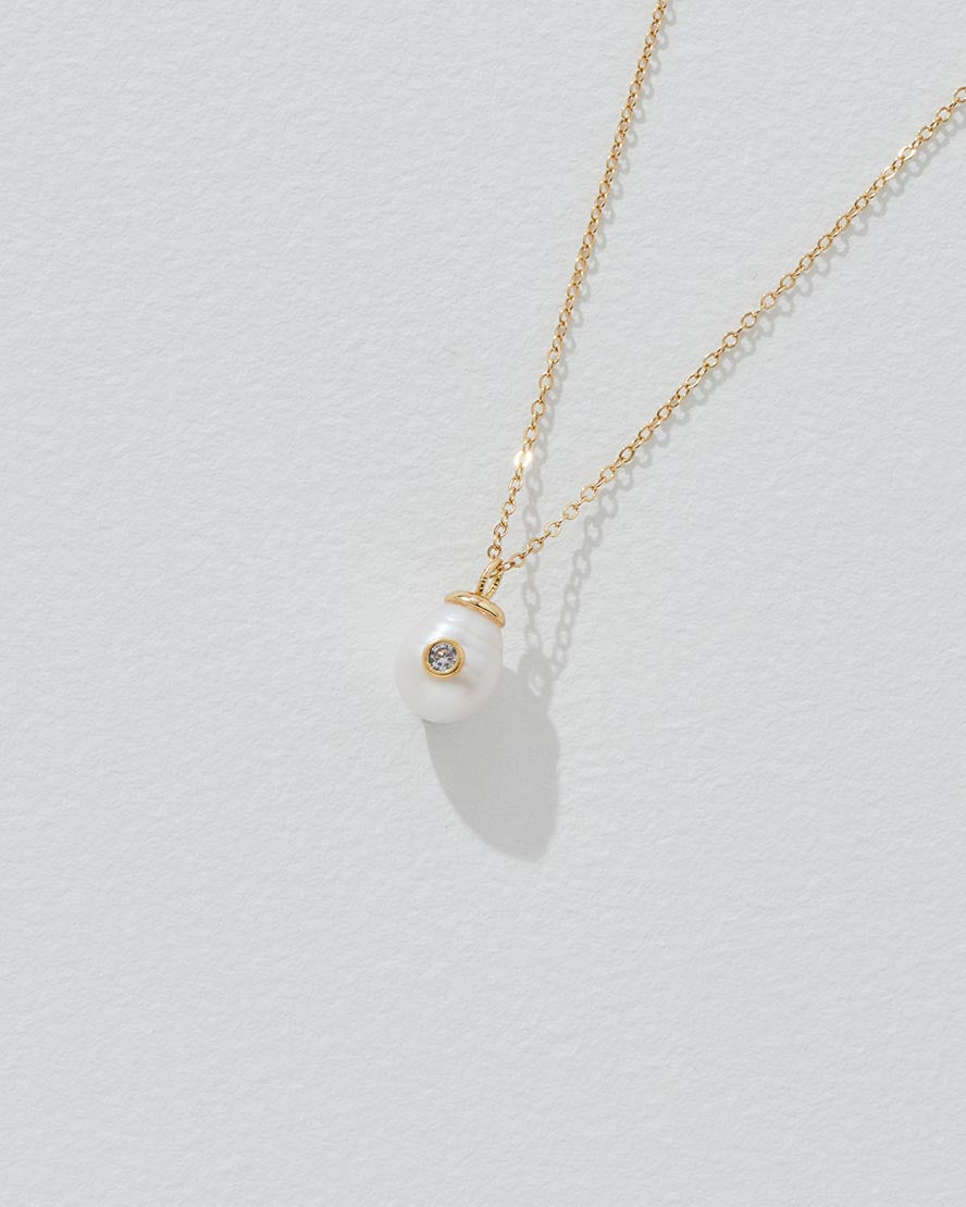 Birthstone Pearl Pendant Necklace
