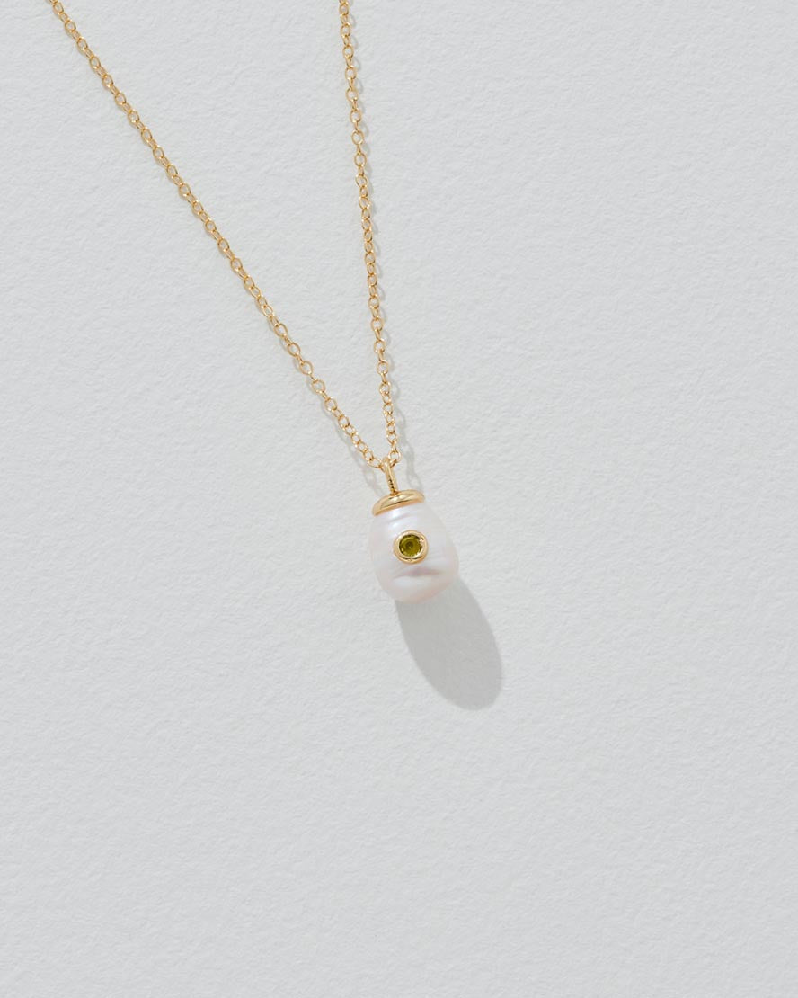 Birthstone Pearl Pendant Necklace