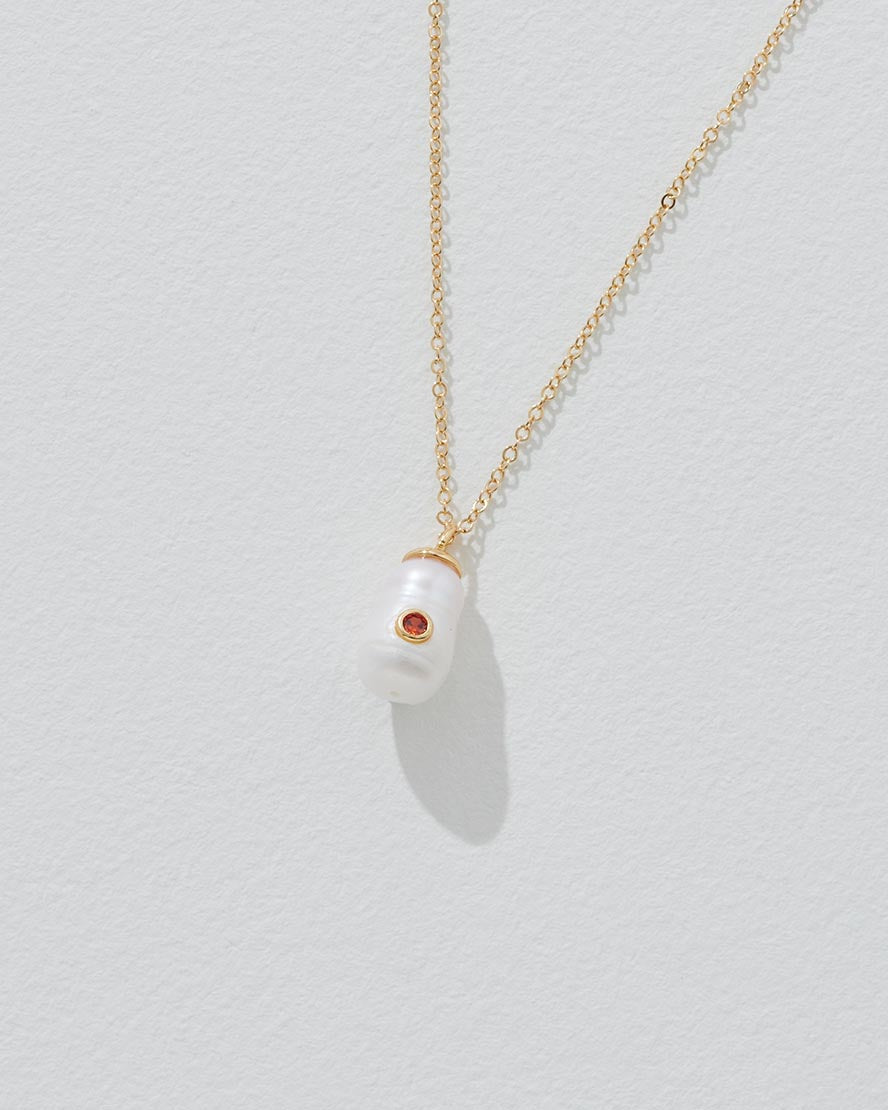 Birthstone Pearl Pendant Necklace