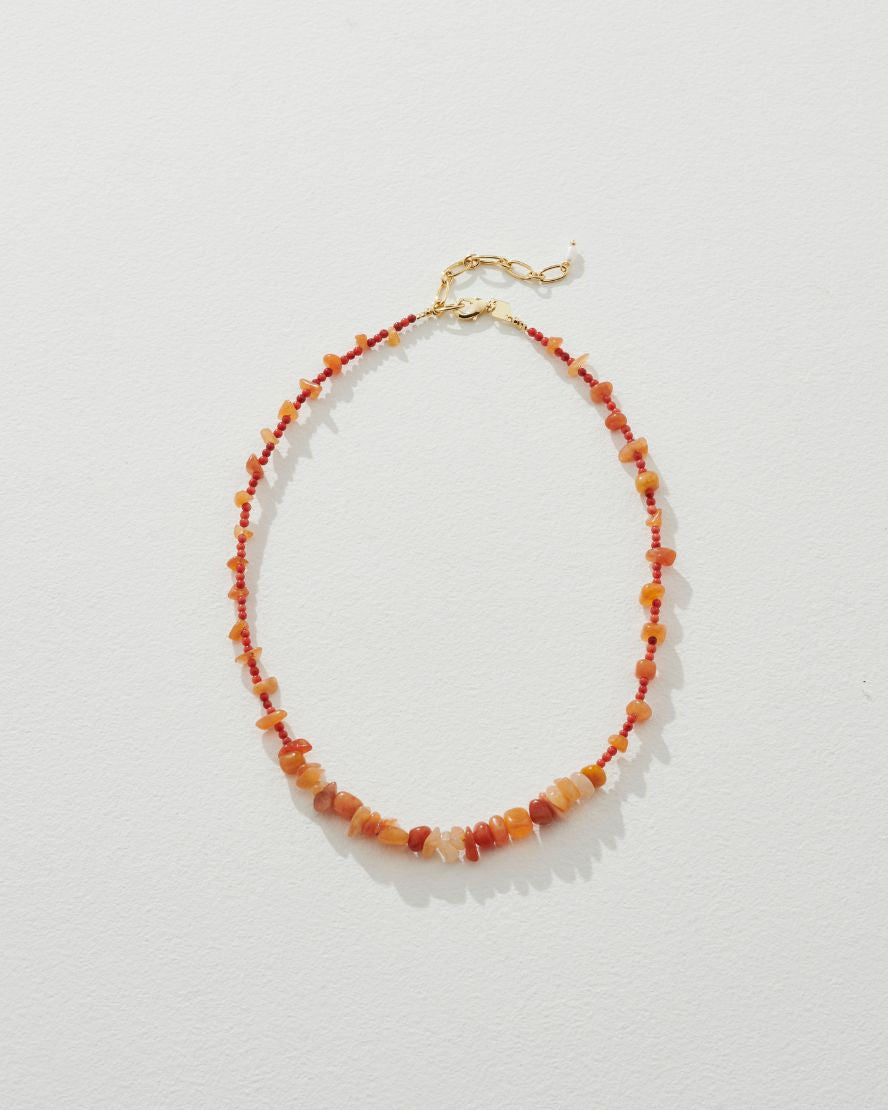 Borno Necklace in Orange