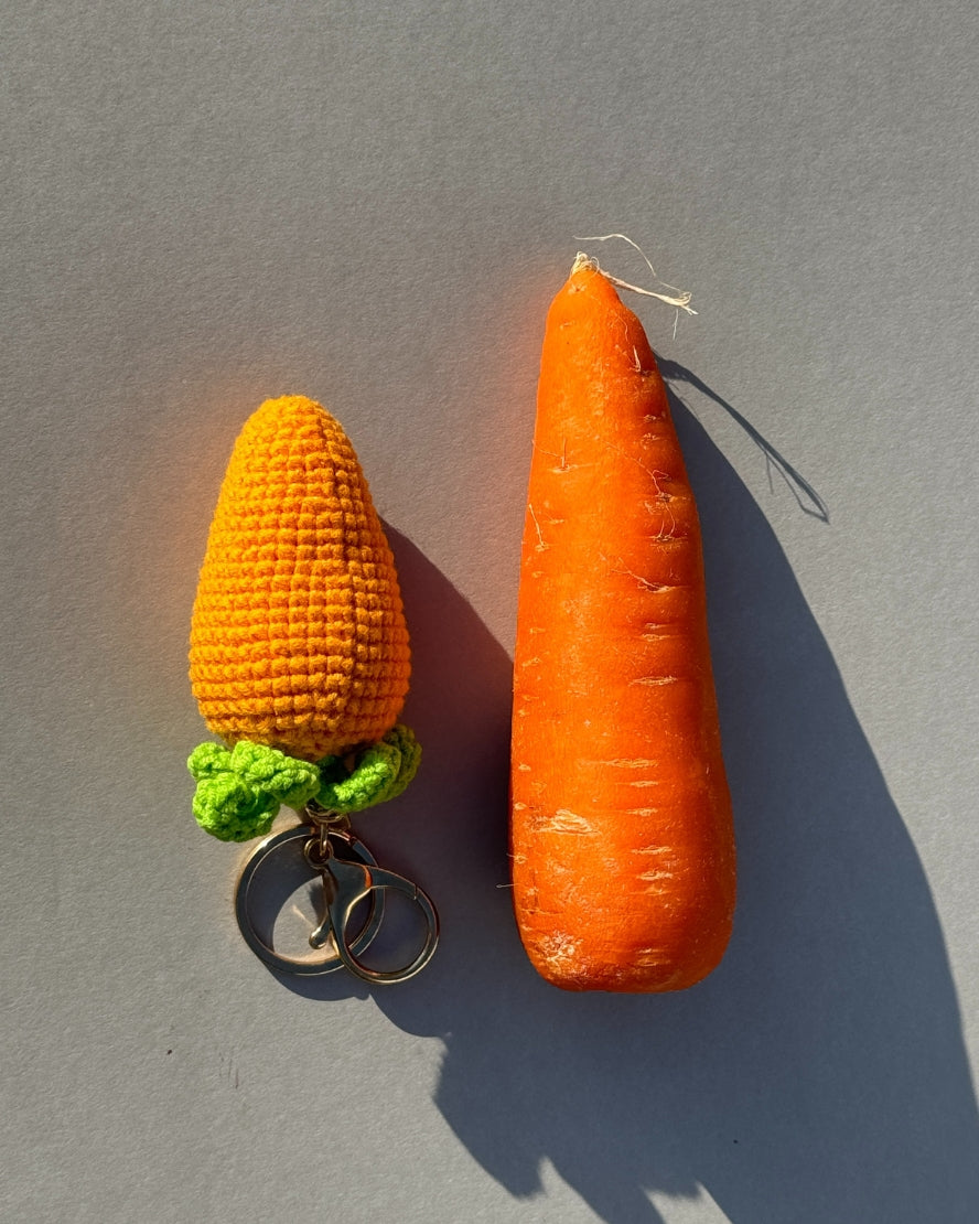 Carrot Charm in Orange/Green