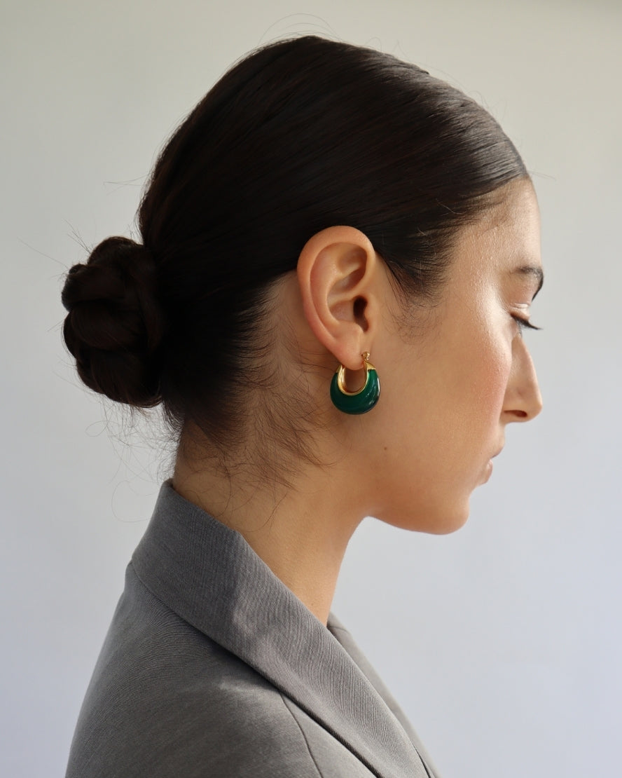 Carter Earrings Emerald