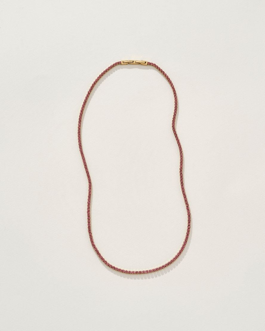 Edward Necklace in Pink/Gold