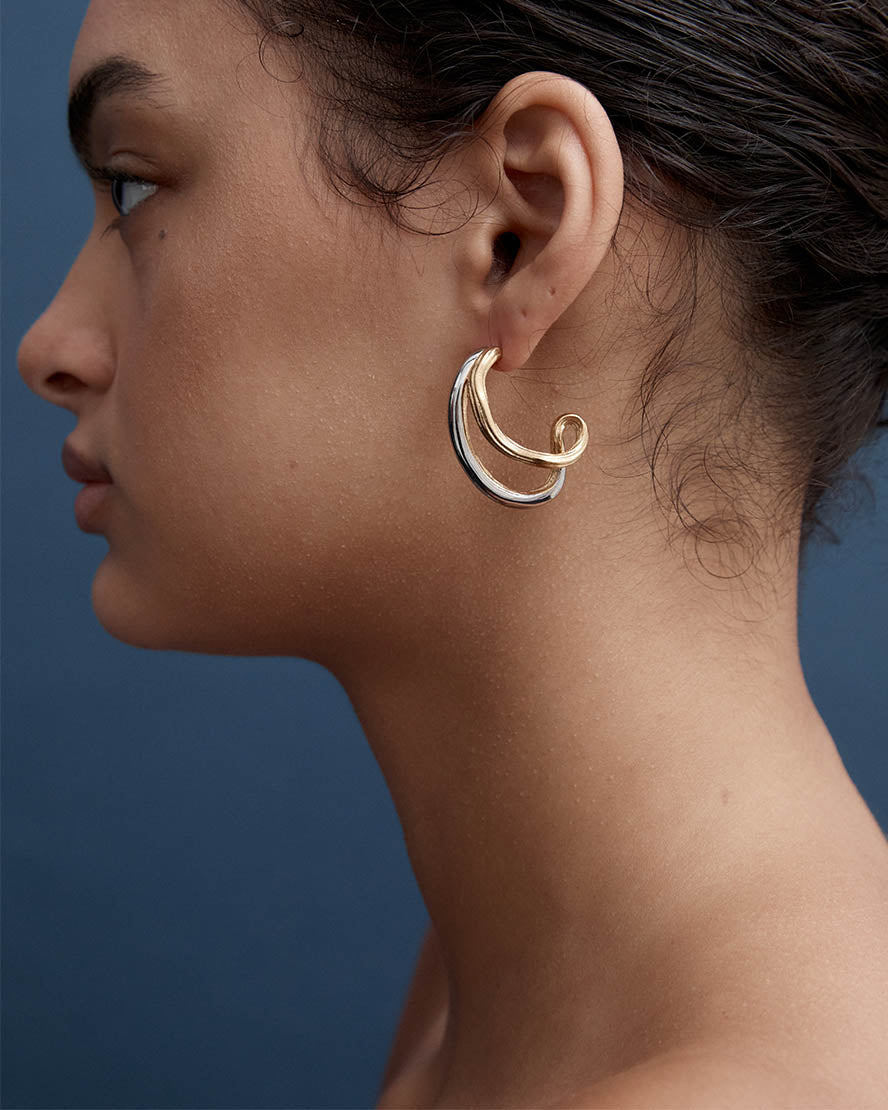 Fletcher Earrings in Gold/Silver