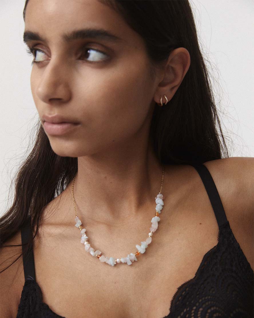 Clover Necklace in Precious Gemstones