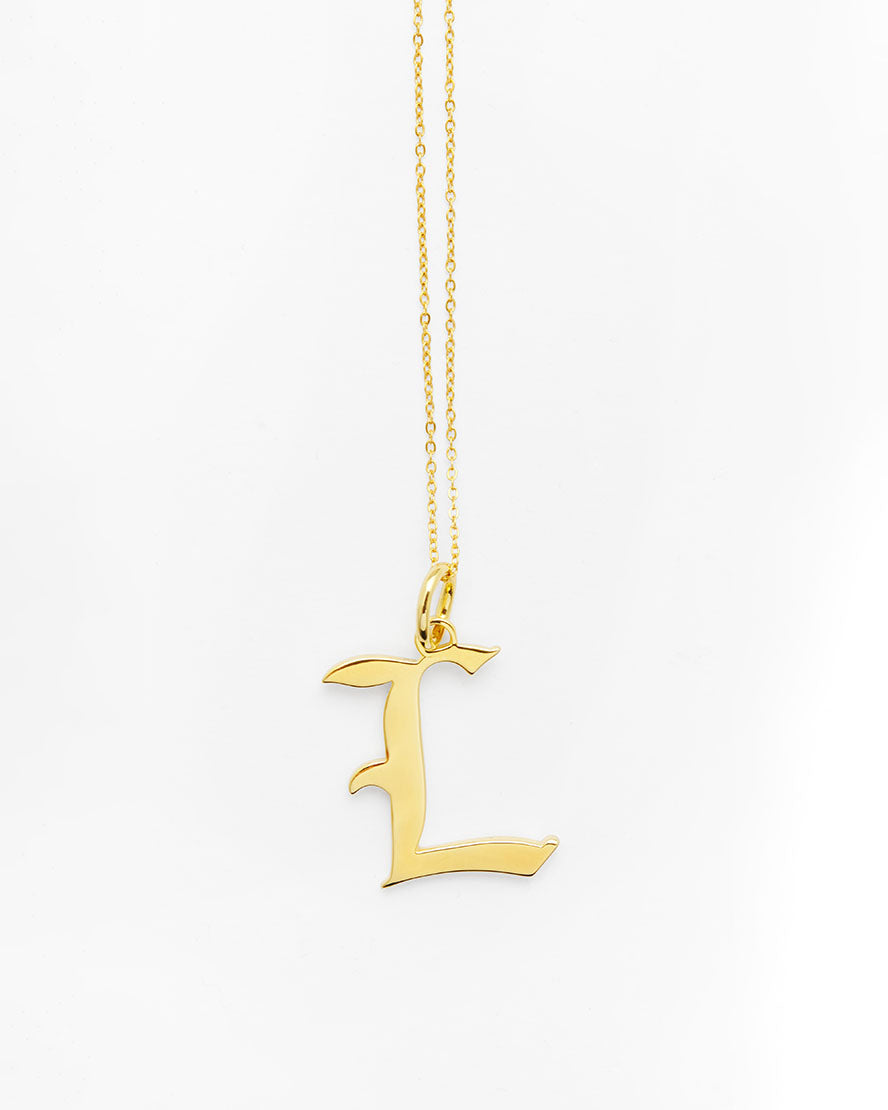 Gold Letter L Necklace