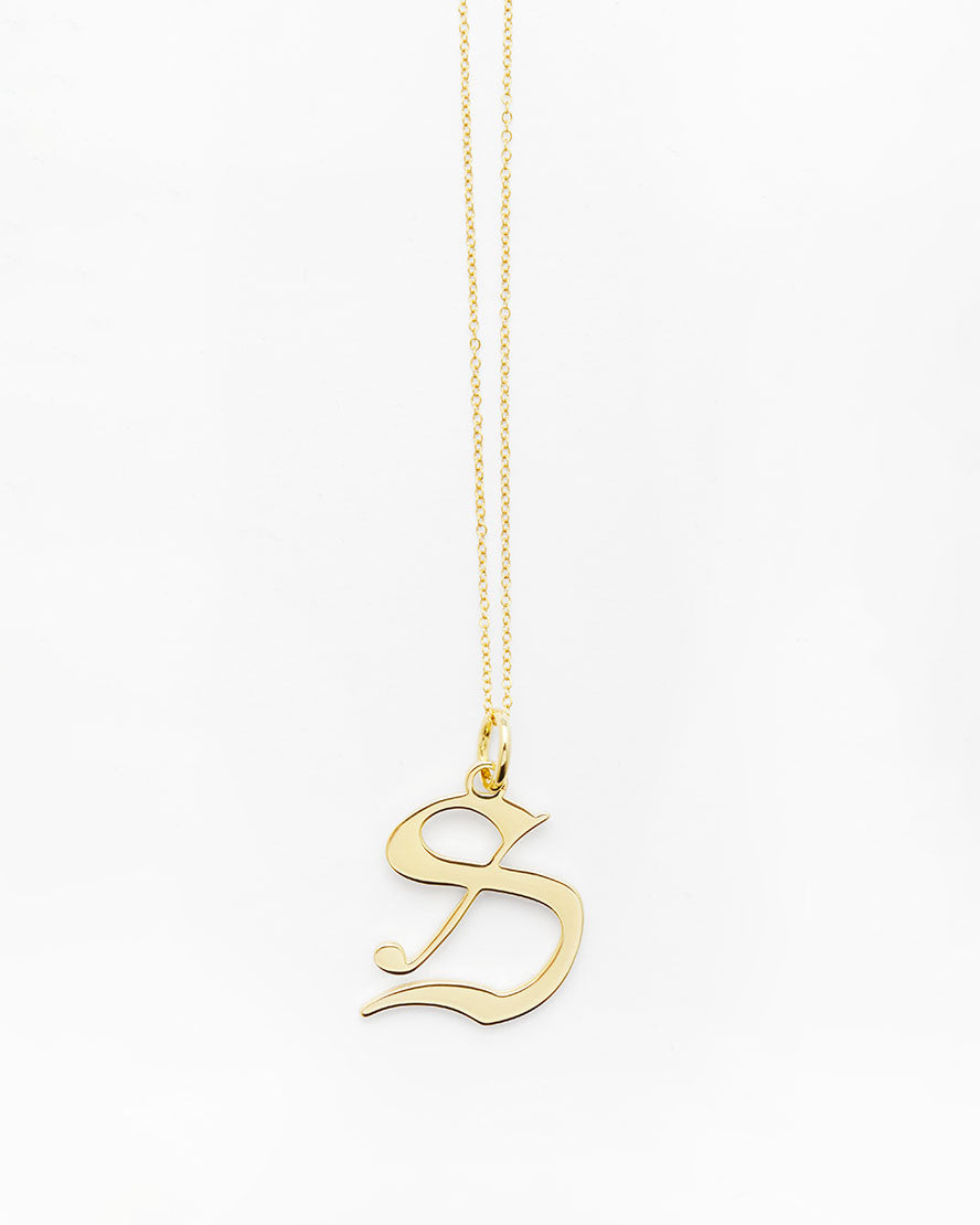 Gold Letter S Necklace