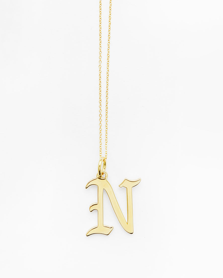 Gold Letter N Necklace
