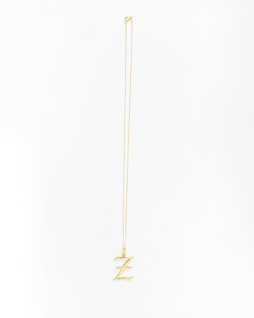 Gold Letter Z Necklace