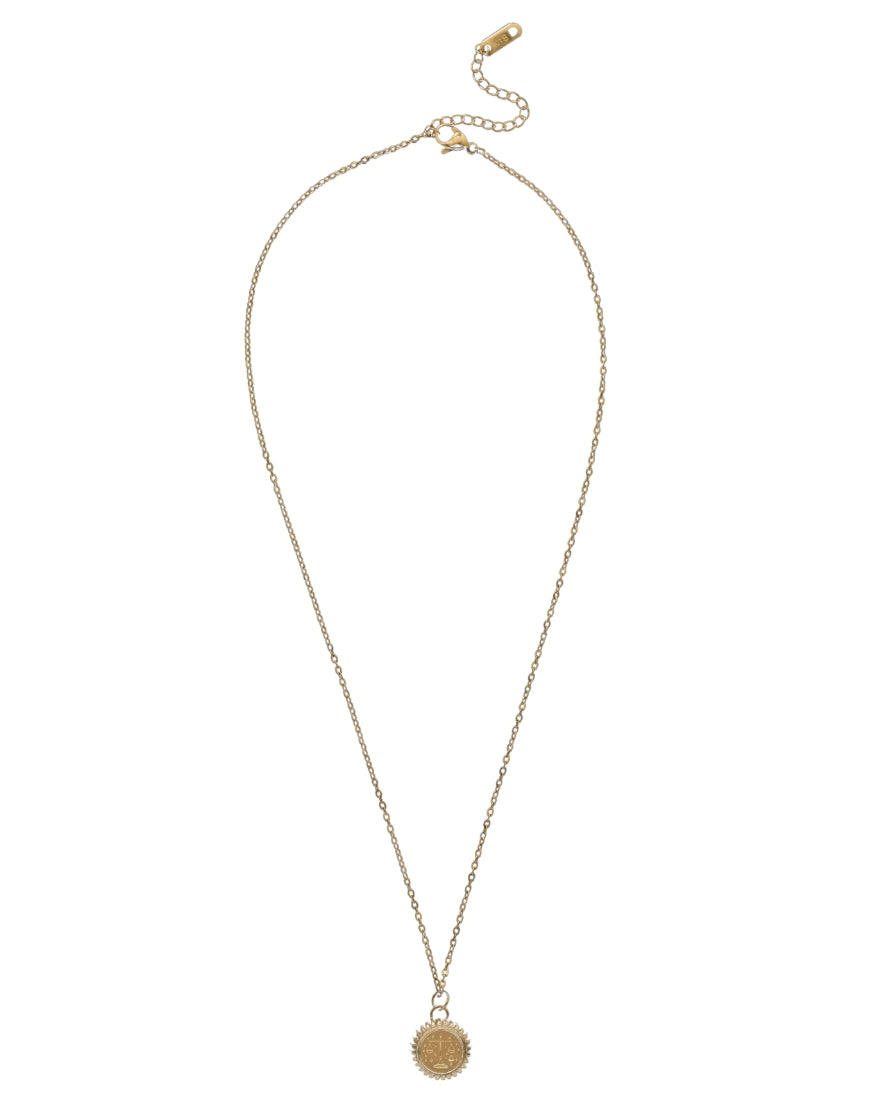 Libra Zodiac Charm Necklace in Gold