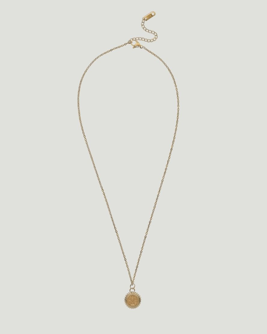 Libra Zodiac Charm Necklace in Gold