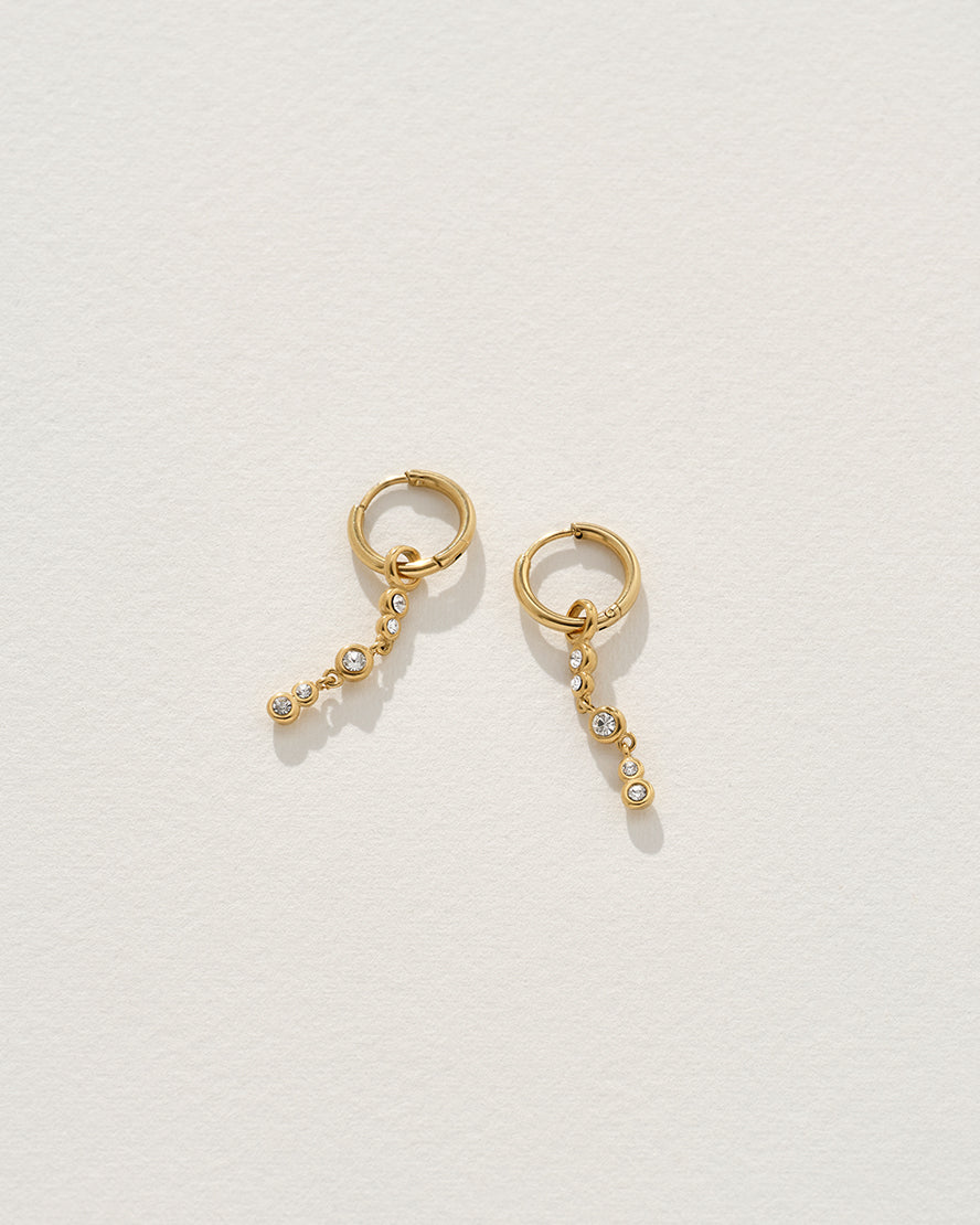 Lilibeth Earrings in Gold/Crystal