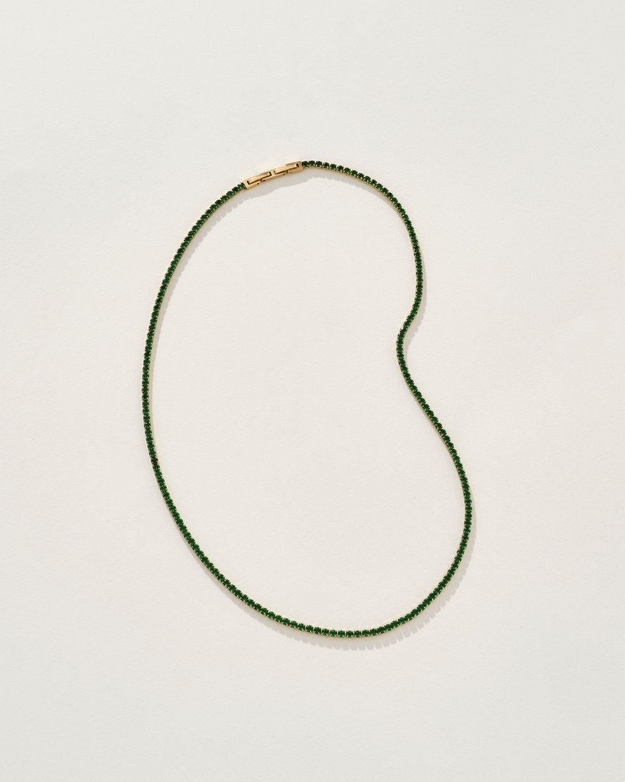 Nicholas Necklace in Green/Gold