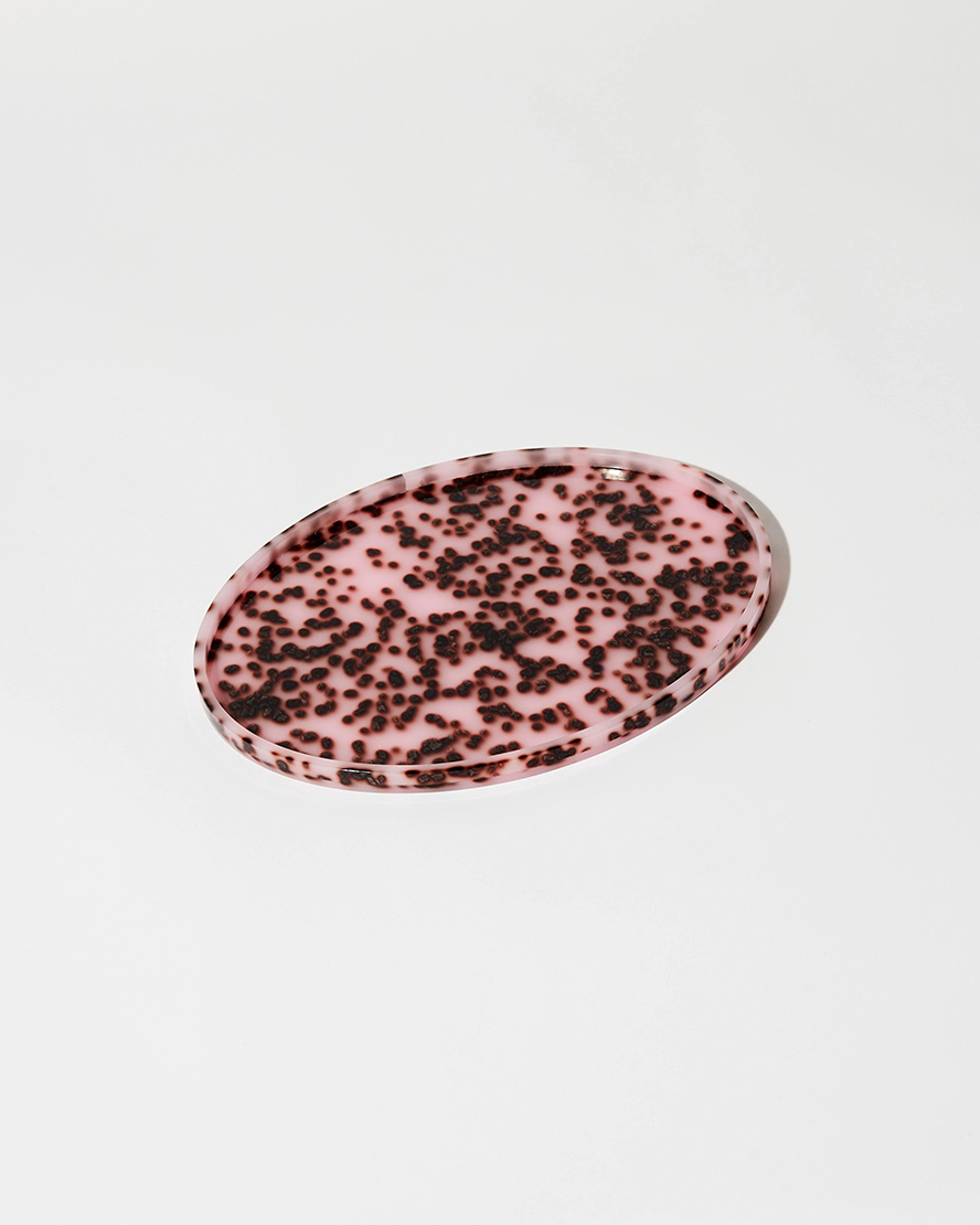 Oval Tray Pink Spots