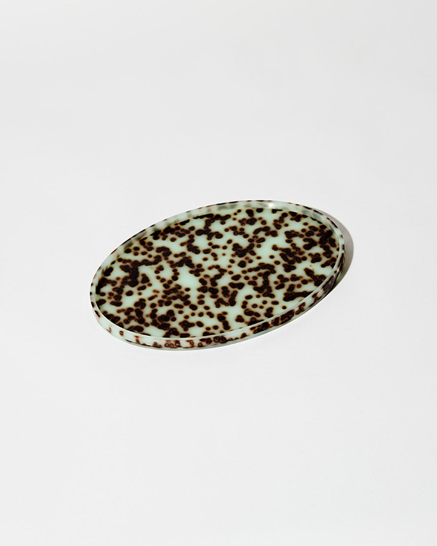 Oval Tray Turquoise Spot