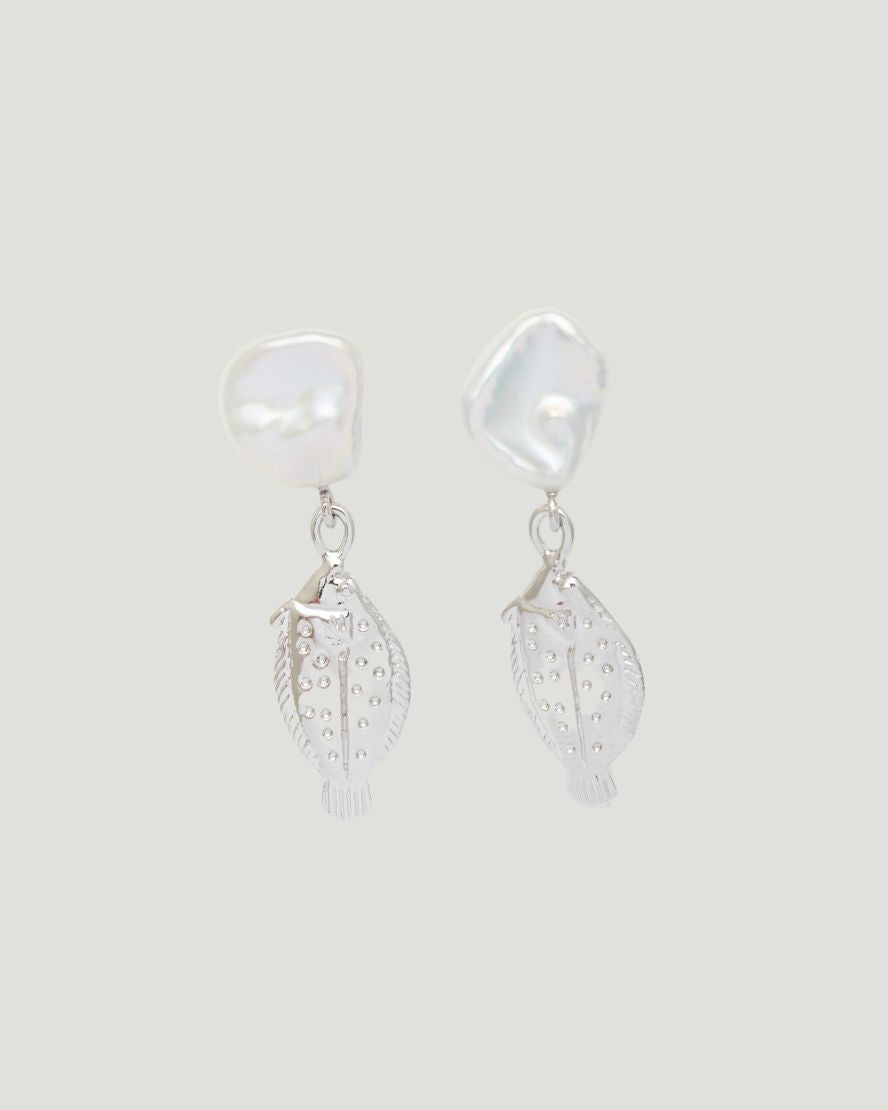 Petite Fish Earrings in Silver