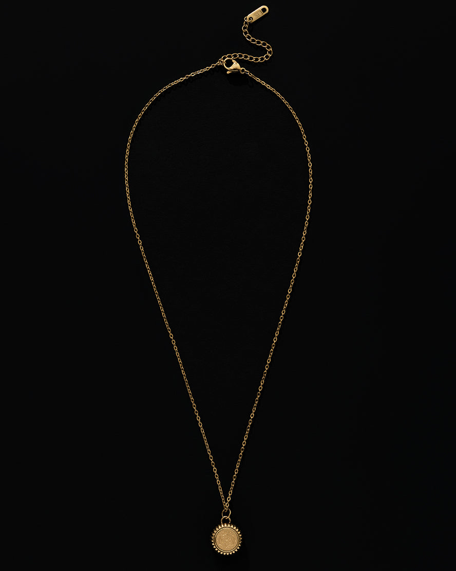 Pisces Zodiac Charm Necklace in Gold