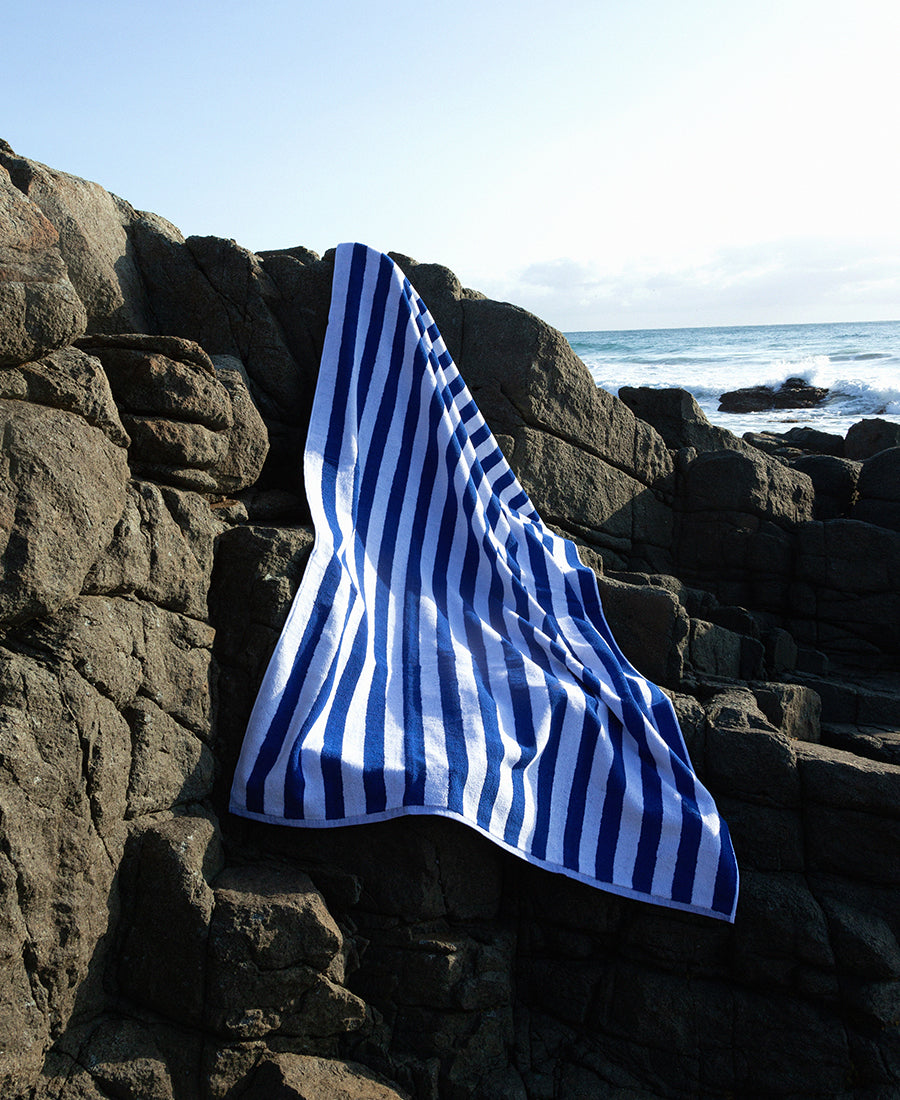 Towel Set Stripe in Blue by Aeyre