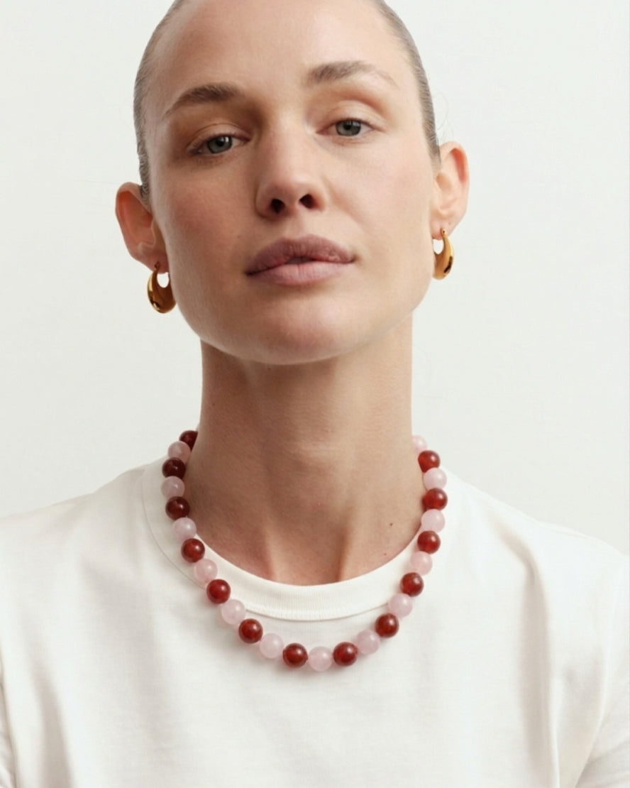 Toga Necklace Red and Pink