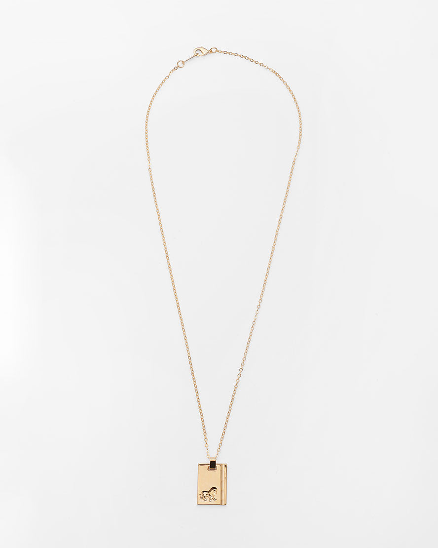 Gold Star Sign Necklace Leo
