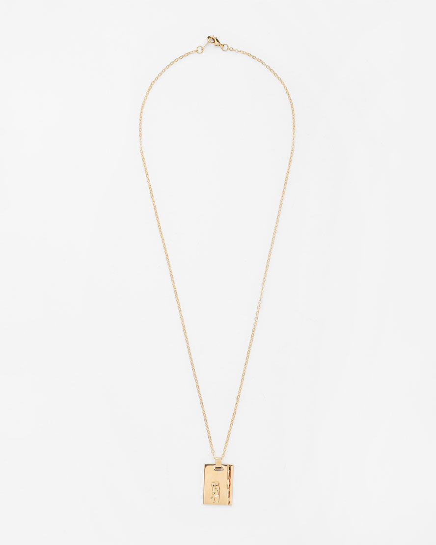 Gold Star Sign Necklace Gemini
