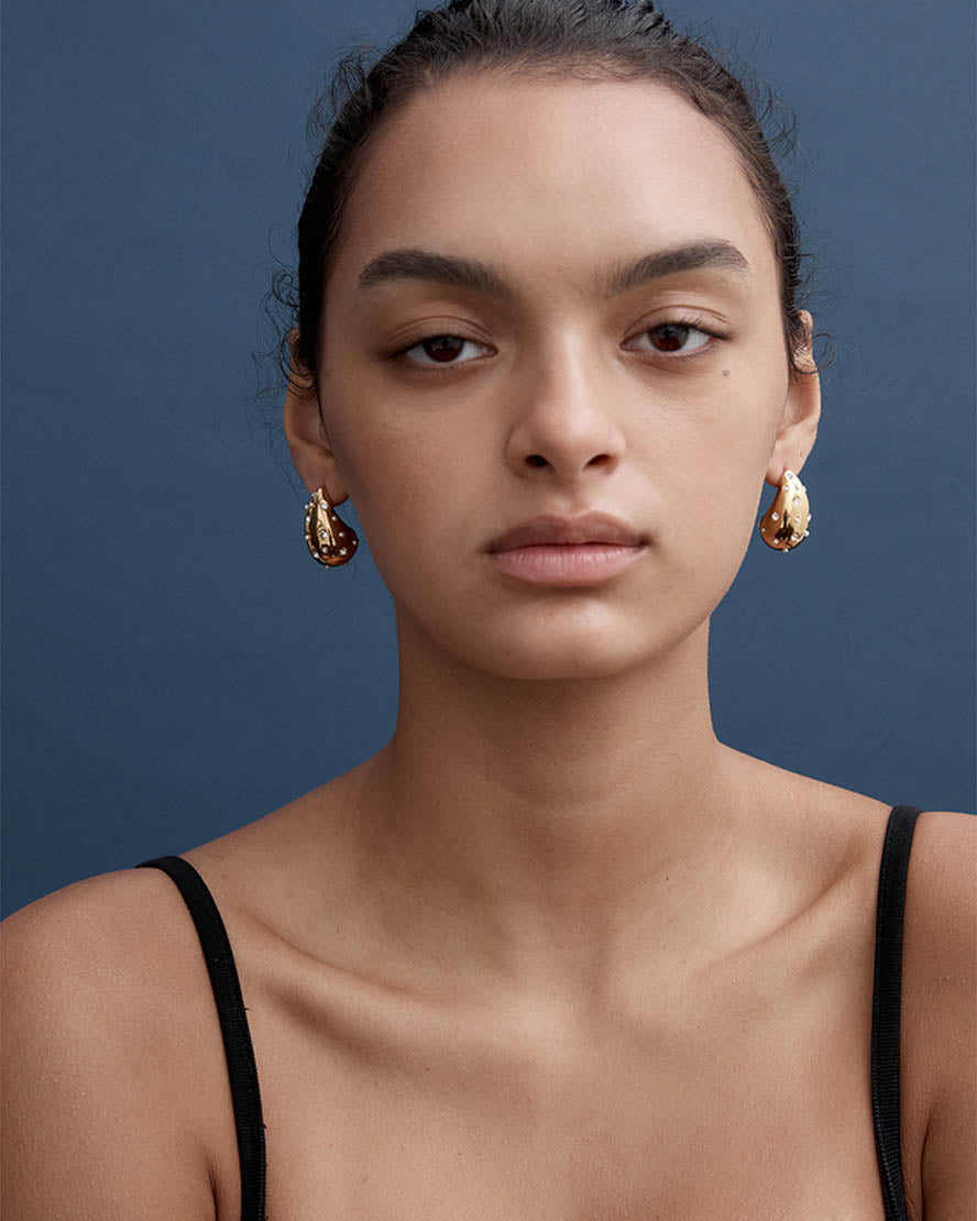 Santiago Earrings in Gold