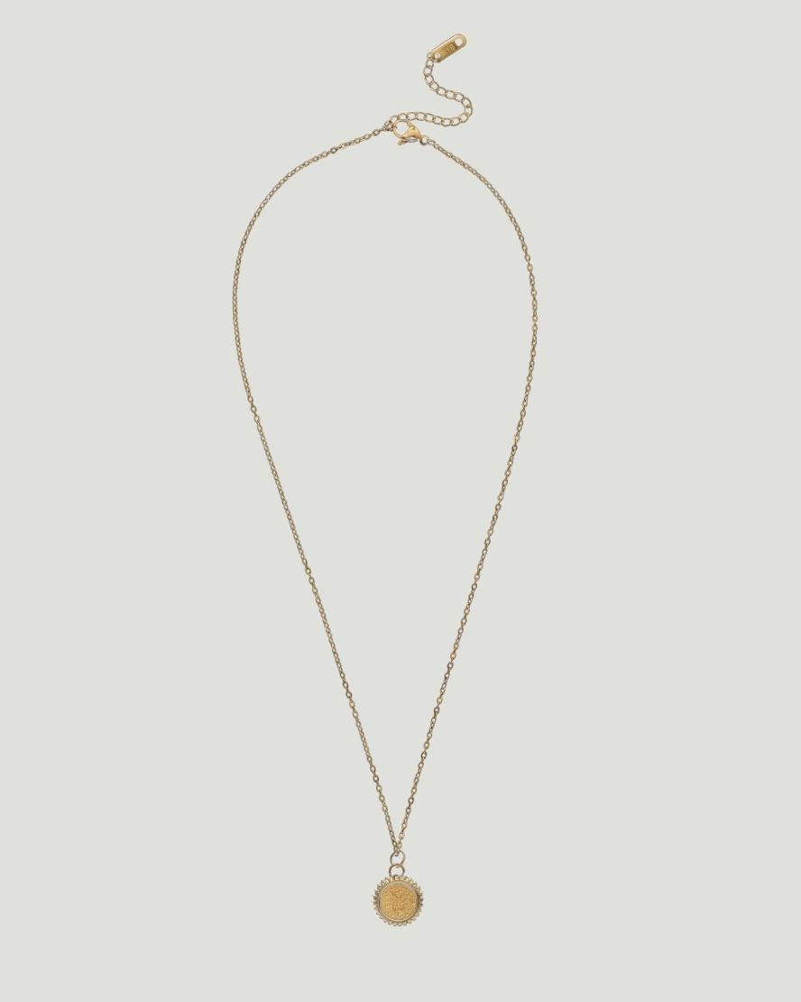 Taurus Zodiac Charm Necklace in Gold