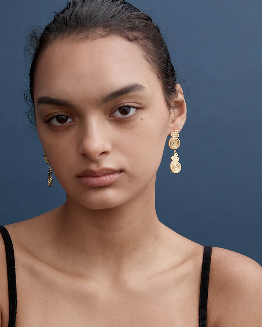 Wesley Earrings in Gold