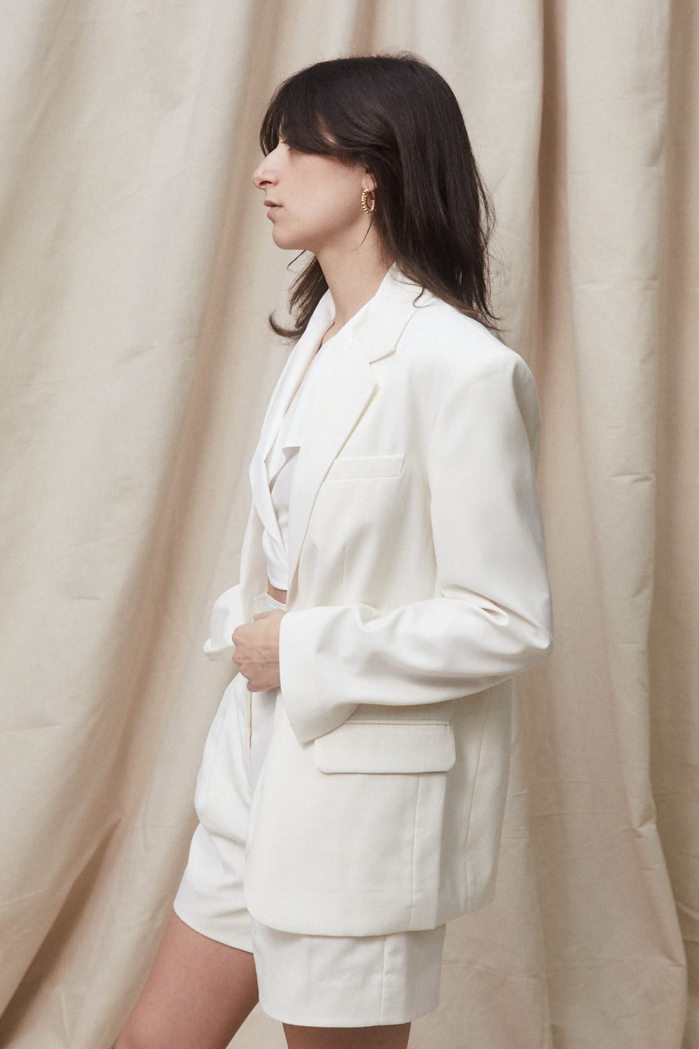 Lorenza Blazer in White by BLANCA