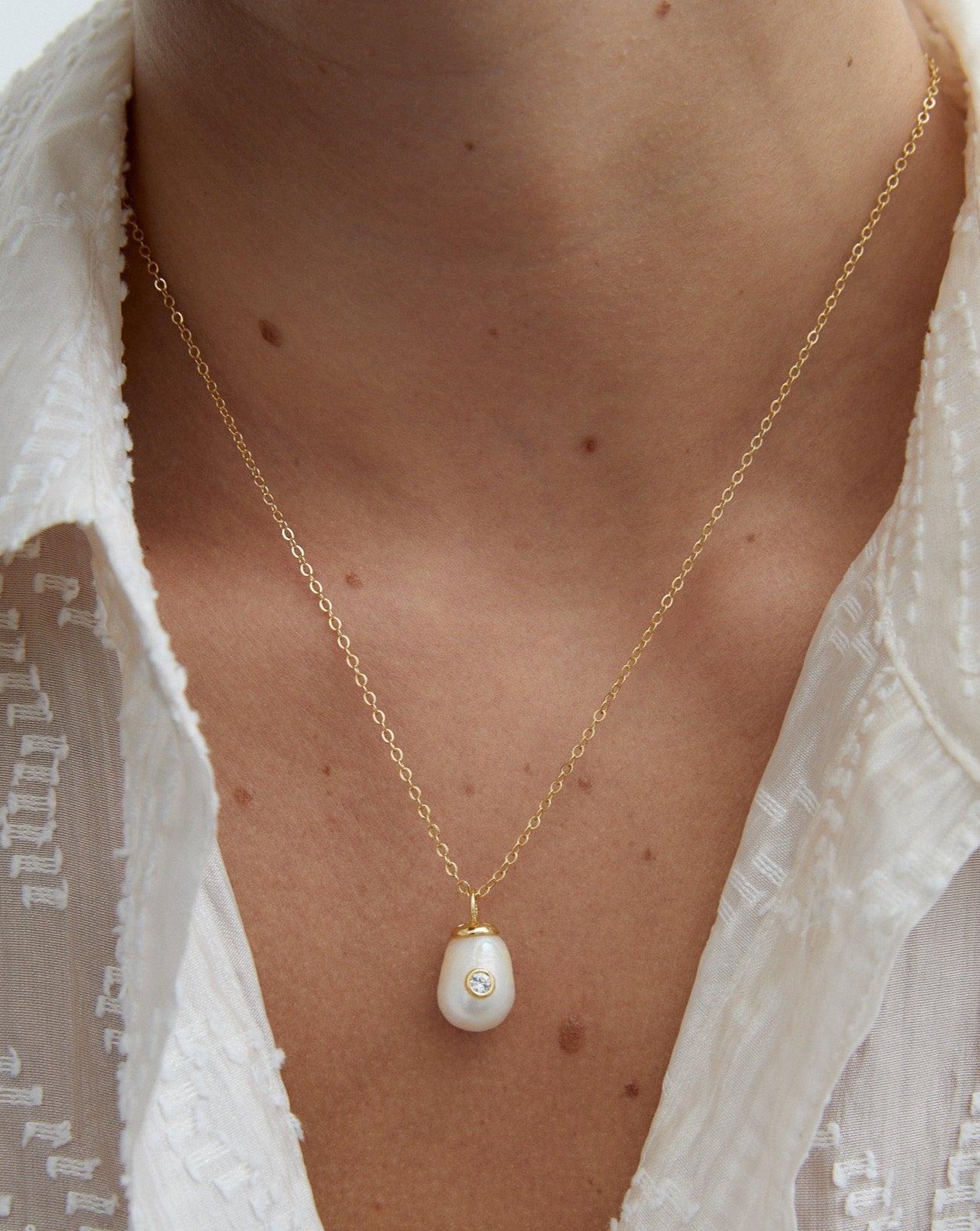 Birthstone Pearl Pendant April - Reliquia Jewellery
