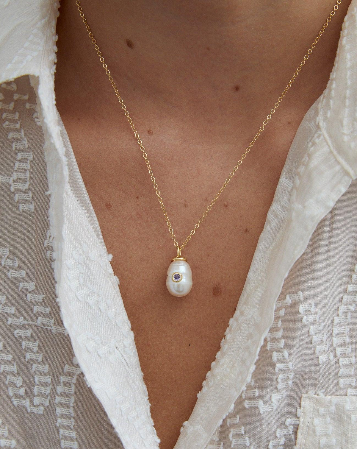 Birthstone Pearl Pendant February - Reliquia Jewellery