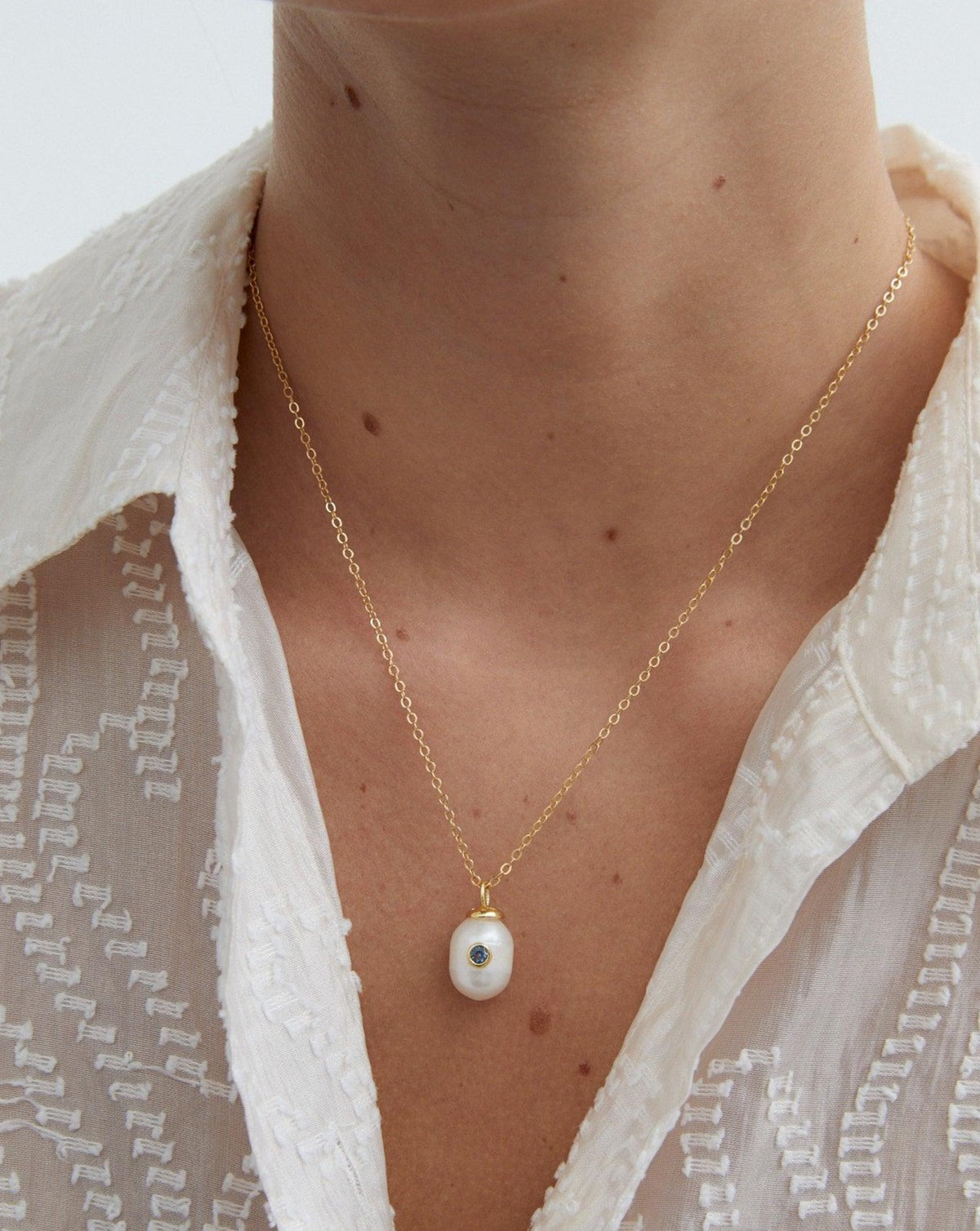 Birthstone Pearl Pendant March - Reliquia Jewellery