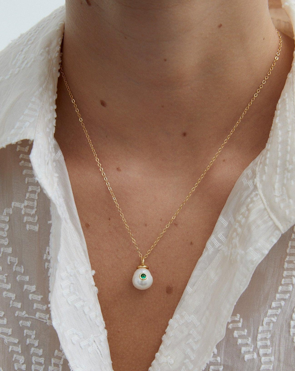 Birthstone Pearl Pendant May - Reliquia Jewellery