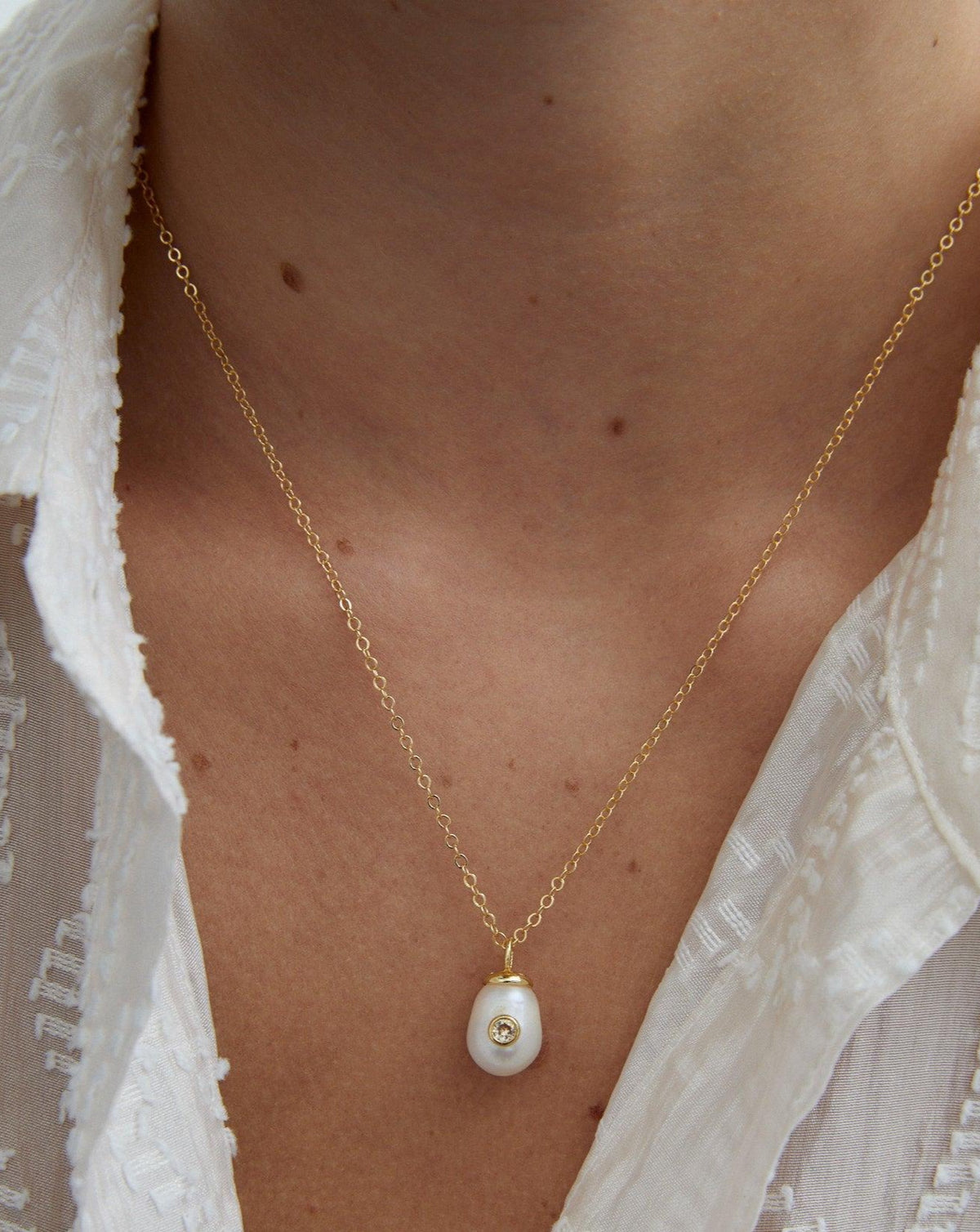 Birthstone Pearl Pendant October - Reliquia Jewellery